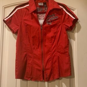 Women’s Harley Davidson Zip Up Shirt